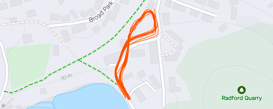 Map of the activity, PRR Hills Training Session