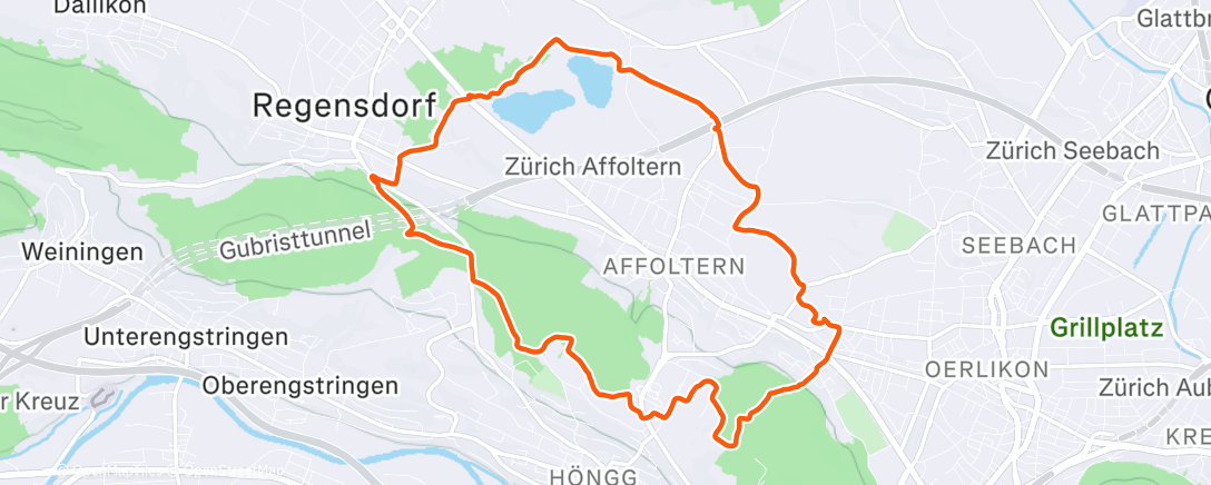 Карта физической активности (Late Afternoon Loop)