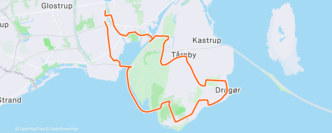 Map of the activity, Lunch Ride