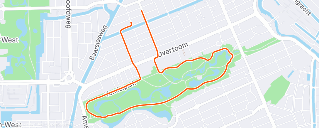 Map of the activity, Morning Walk