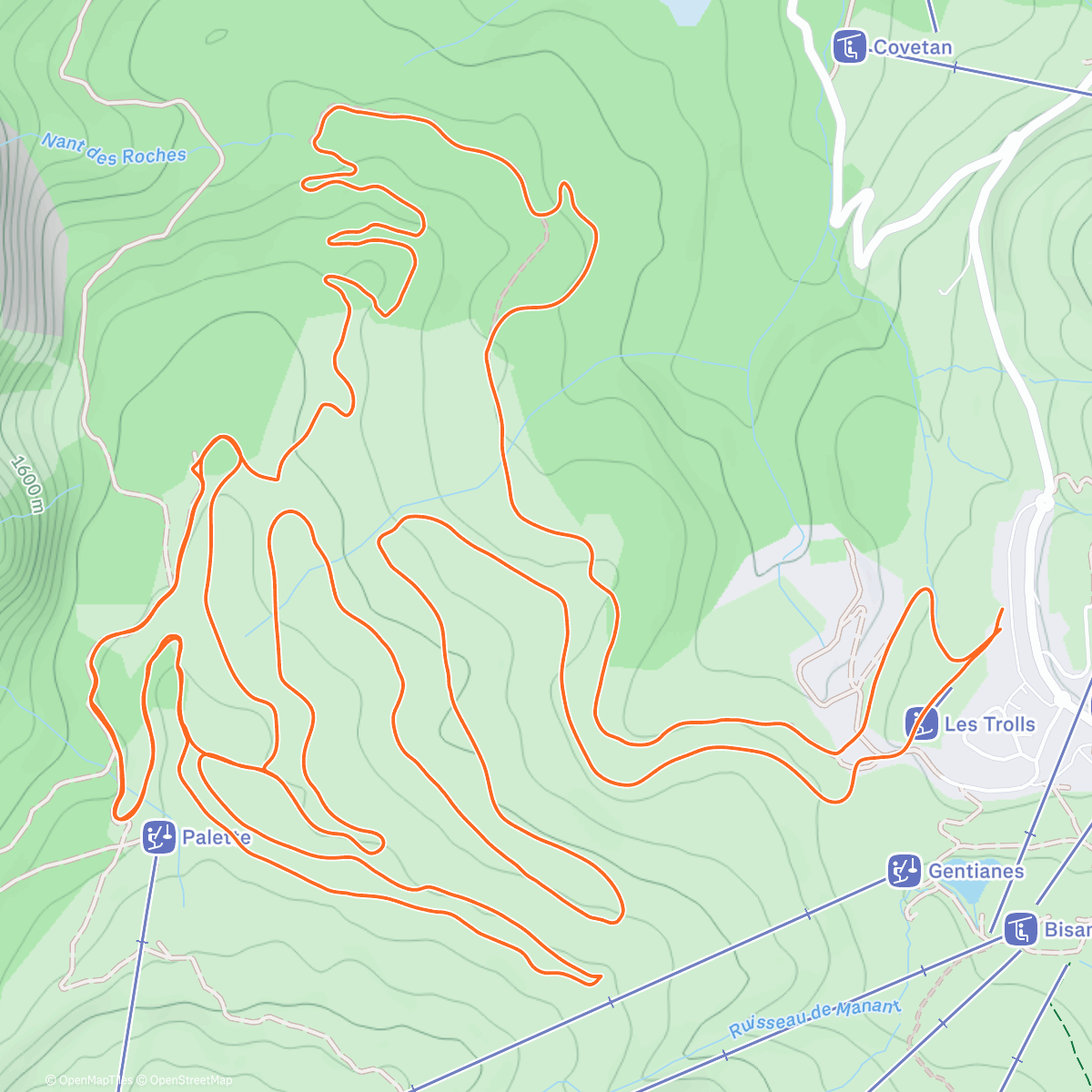 Карта физической активности (Les Saisies 2.2)
