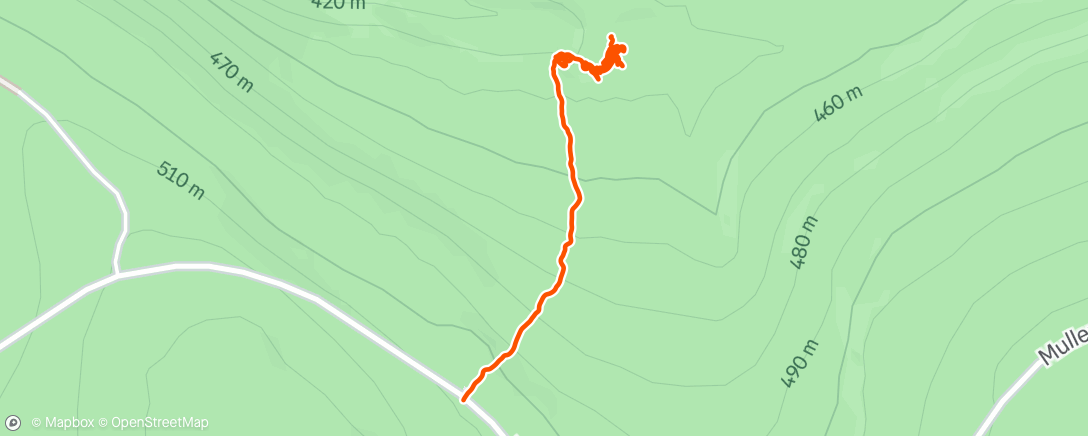 Map of the activity, Up from Logan's