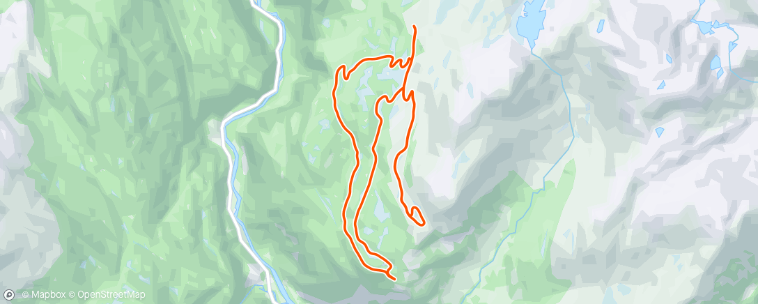 Map of the activity, Ski