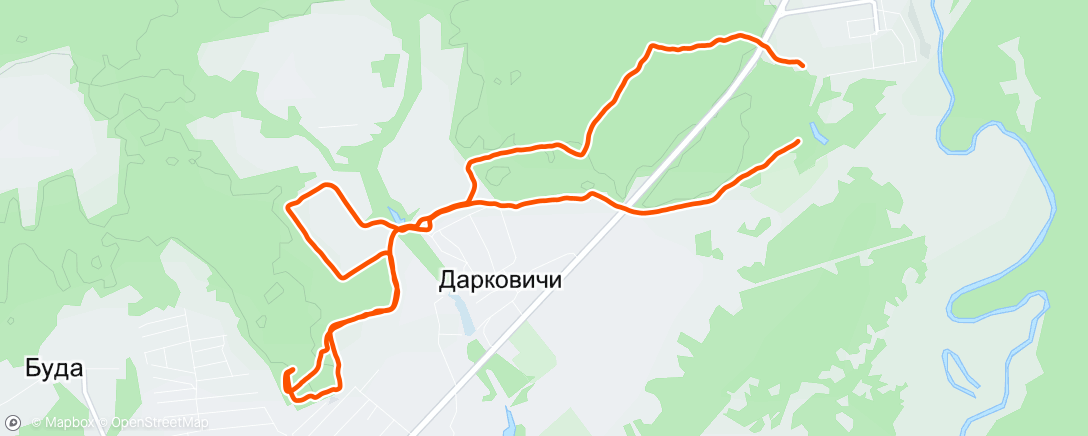 Map of the activity, Morning Run