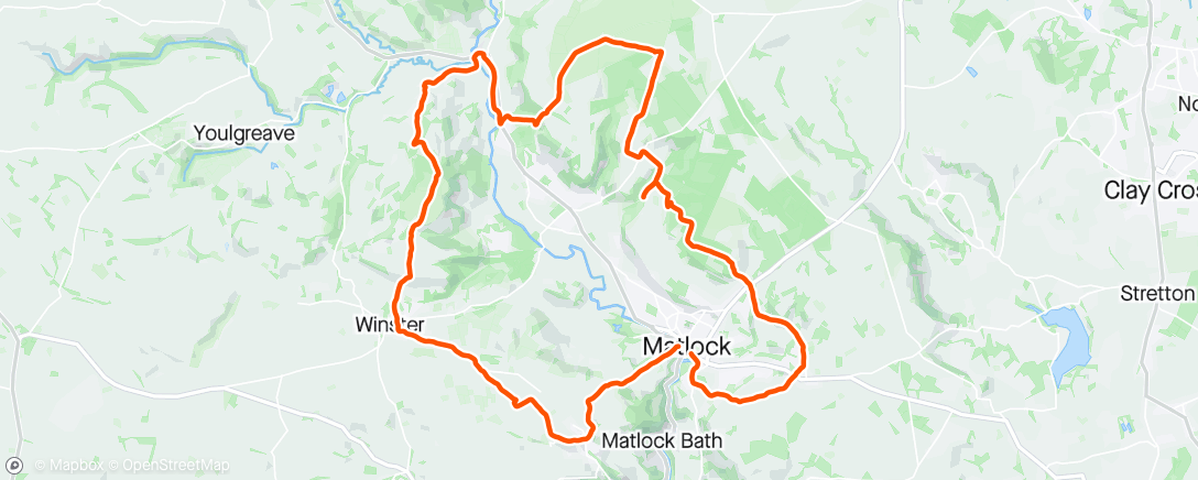 Map of the activity, Matlock Skyline Challenge