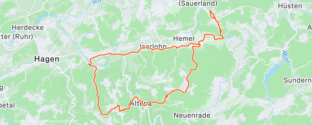 Map of the activity, Morning Ride