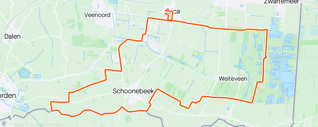 Mapa de la actividad (Rondje Schoonebekerdiep)