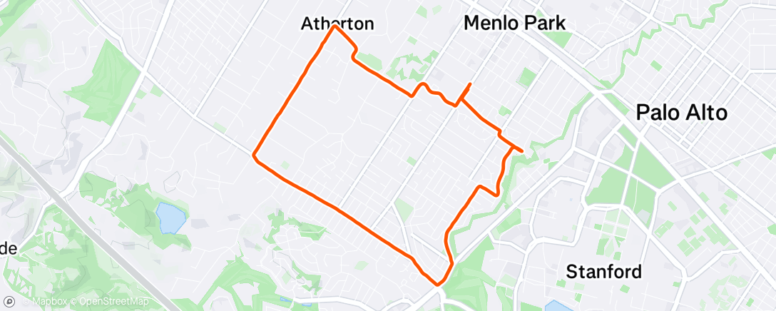 Map of the activity, Lunch Run