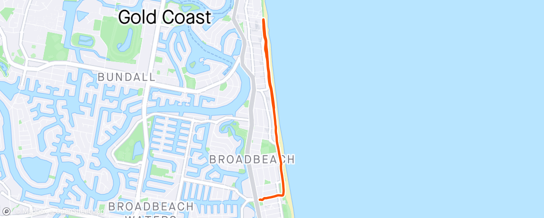 Map of the activity, Progressive 5kms
