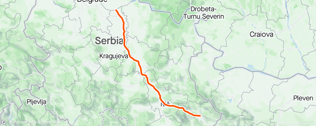 Map of the activity, J4 🇷🇸 Pirot -> Smederevo 🇷🇸