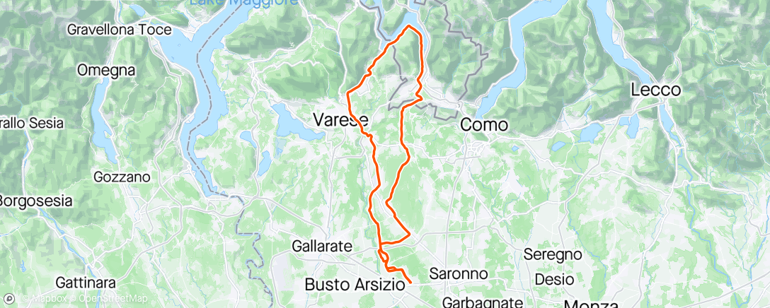 Map of the activity, Porto Ceresio-Bizzarrone