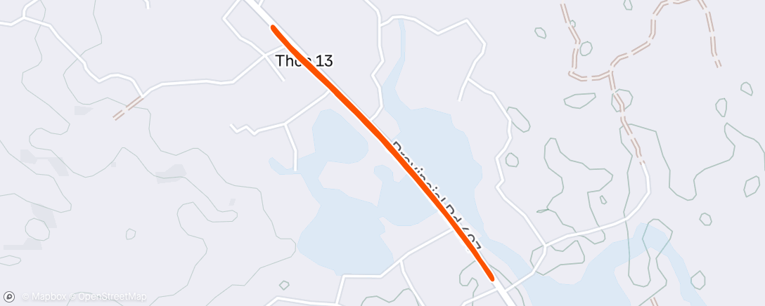 Map of the activity, Afternoon Run