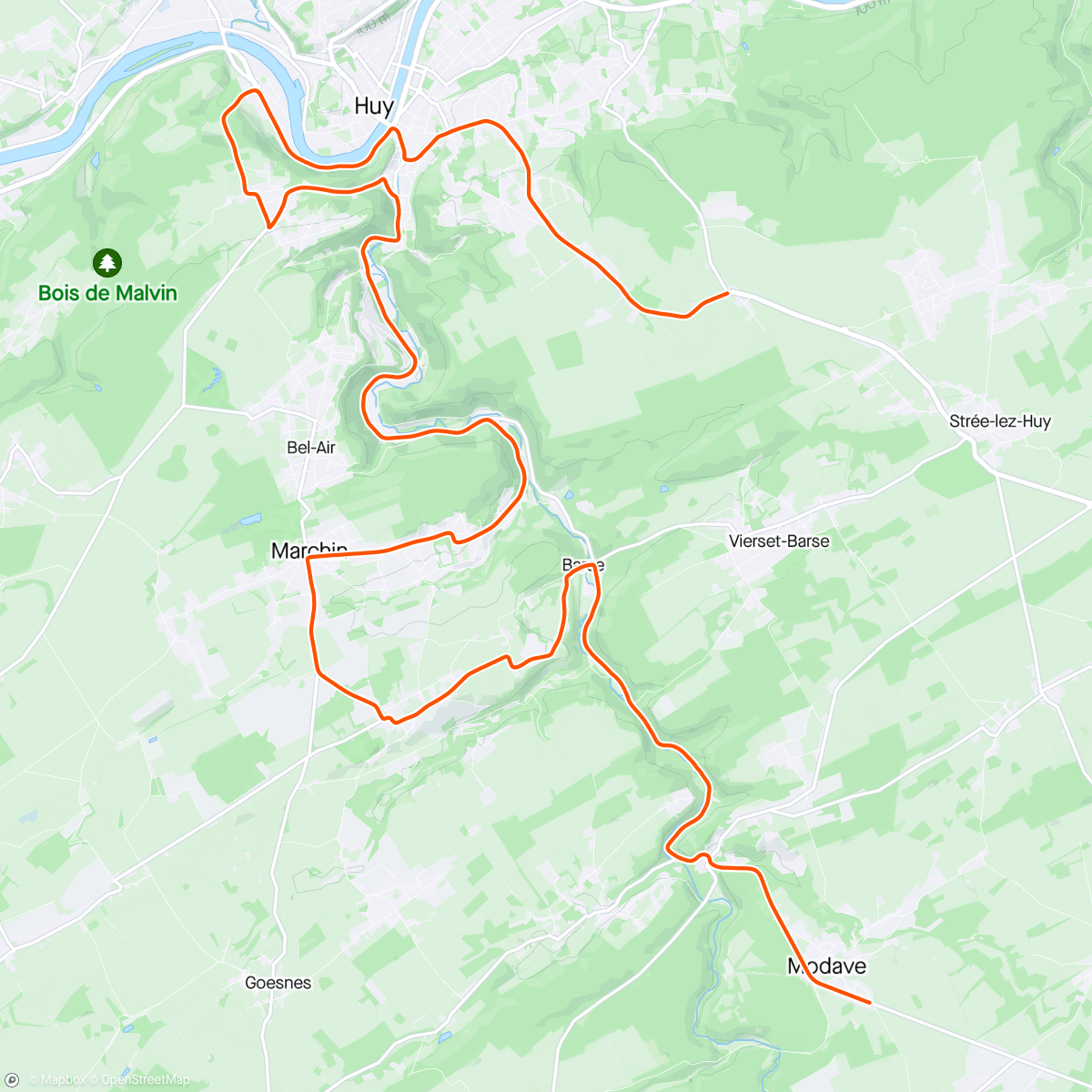 Map of the activity, Training Ardennen #ad6 🚴