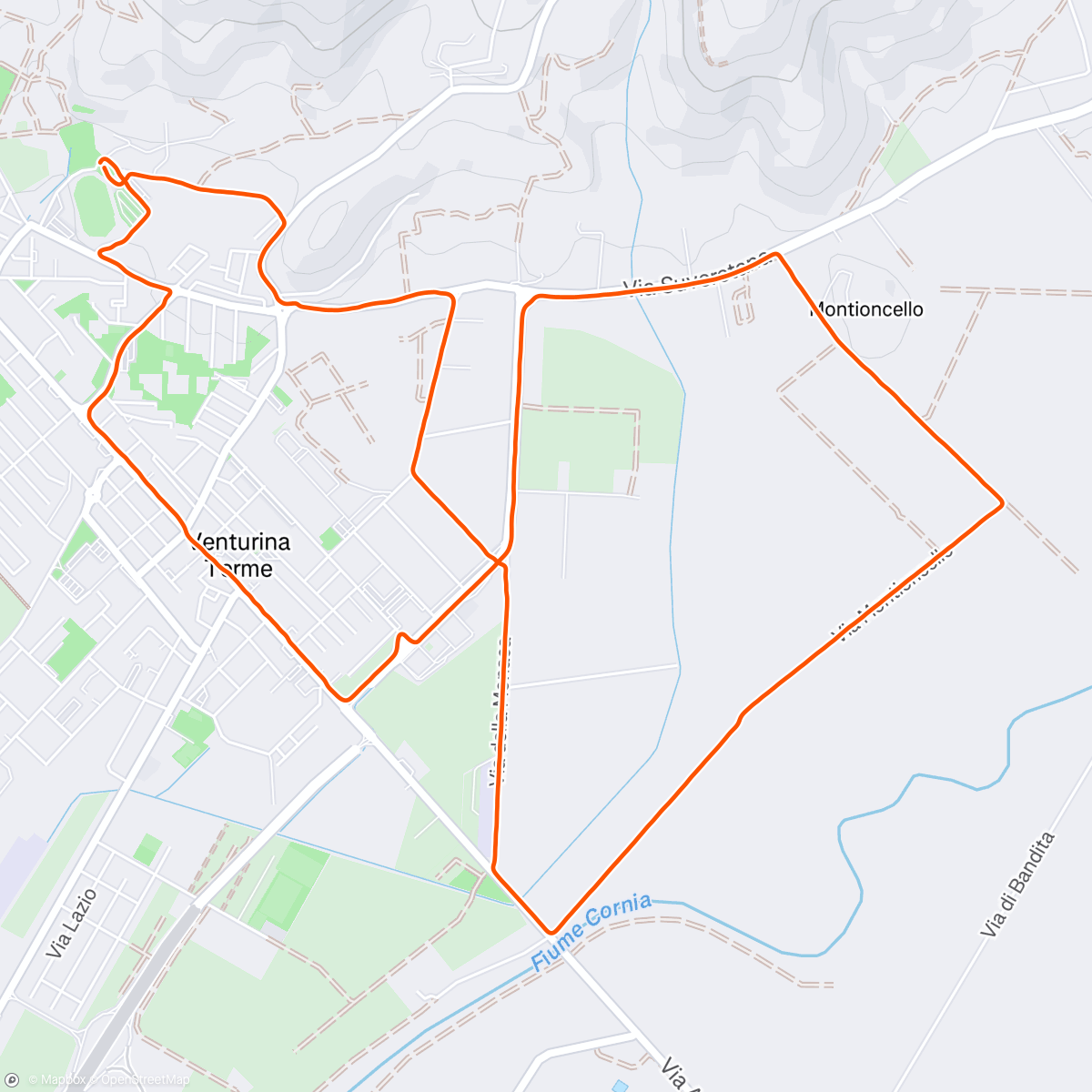Map of the activity, Fornuftig 10er i Toskana