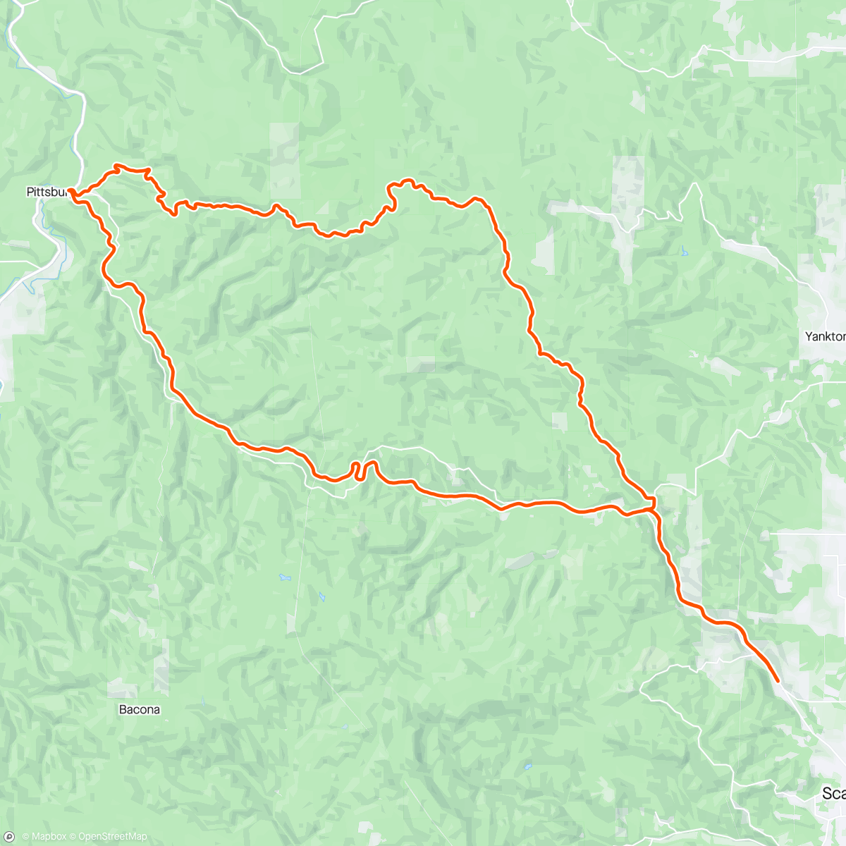 Map of the activity, CZ Trail Bakers Point Loop