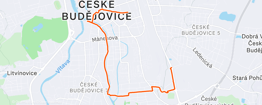 Map of the activity, Walking
