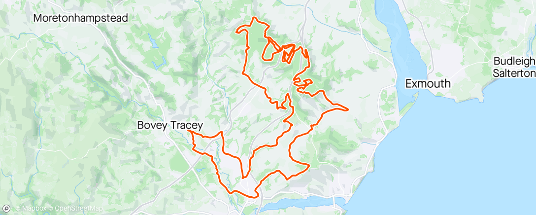 Map of the activity, Haldon Heroic Mega - 85km of hellish hills and mud thank god for mountain bikes!!! 3rd lady and 2nd vet 40!! 🏅🏅🏅