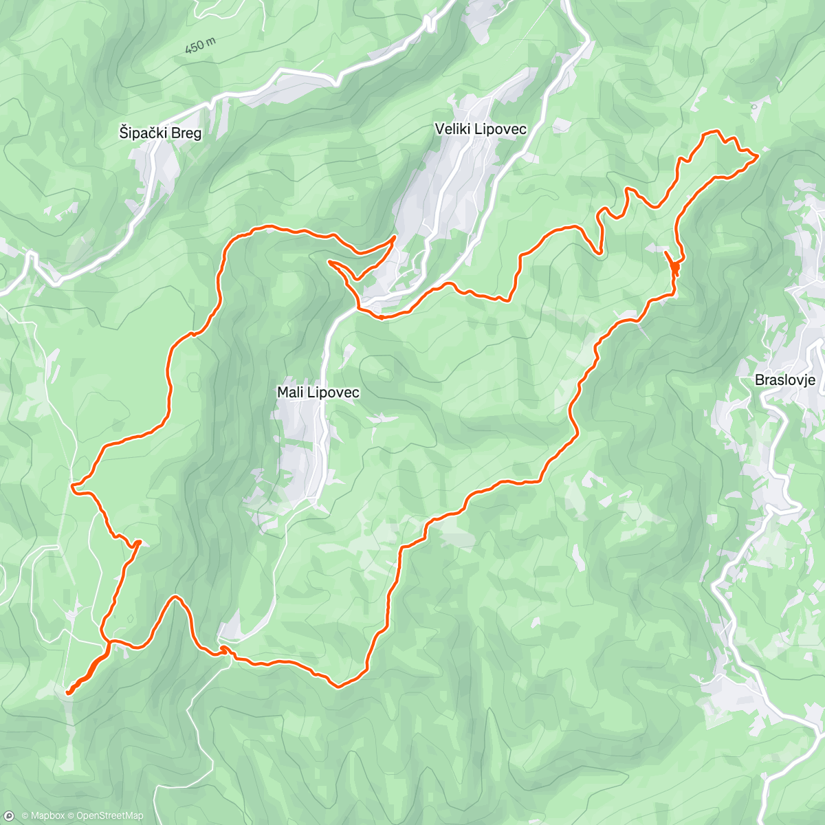 Карта физической активности (Japetić - Oštrc)