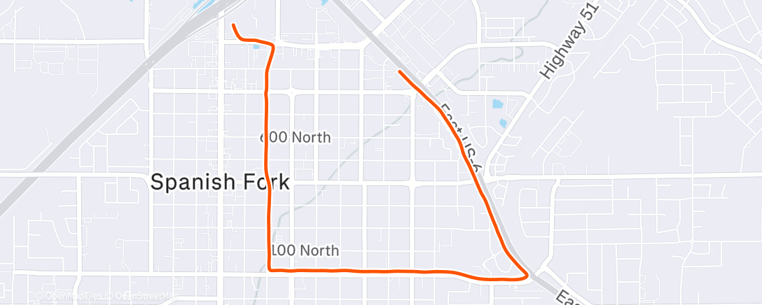 Map of the activity, Afternoon Run