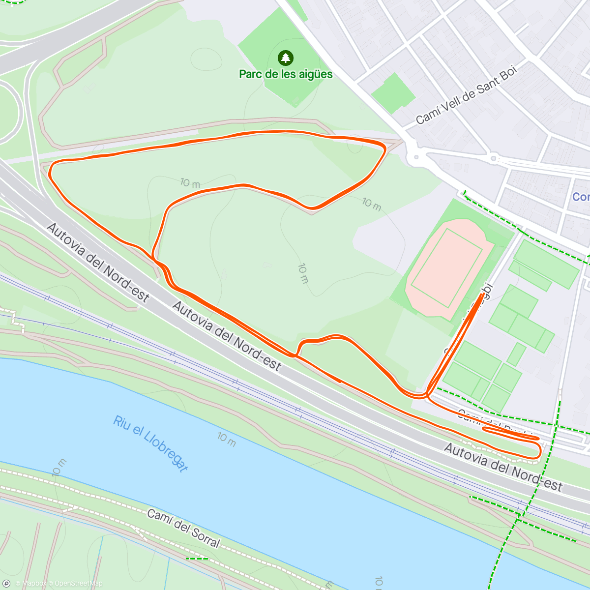 Map of the activity, 5è relleu de la Marató per equips ( del Jordi al Javier)
