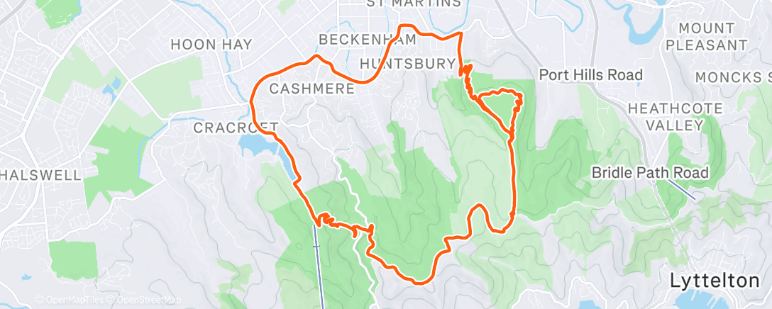 Map of the activity, Lunch Ride