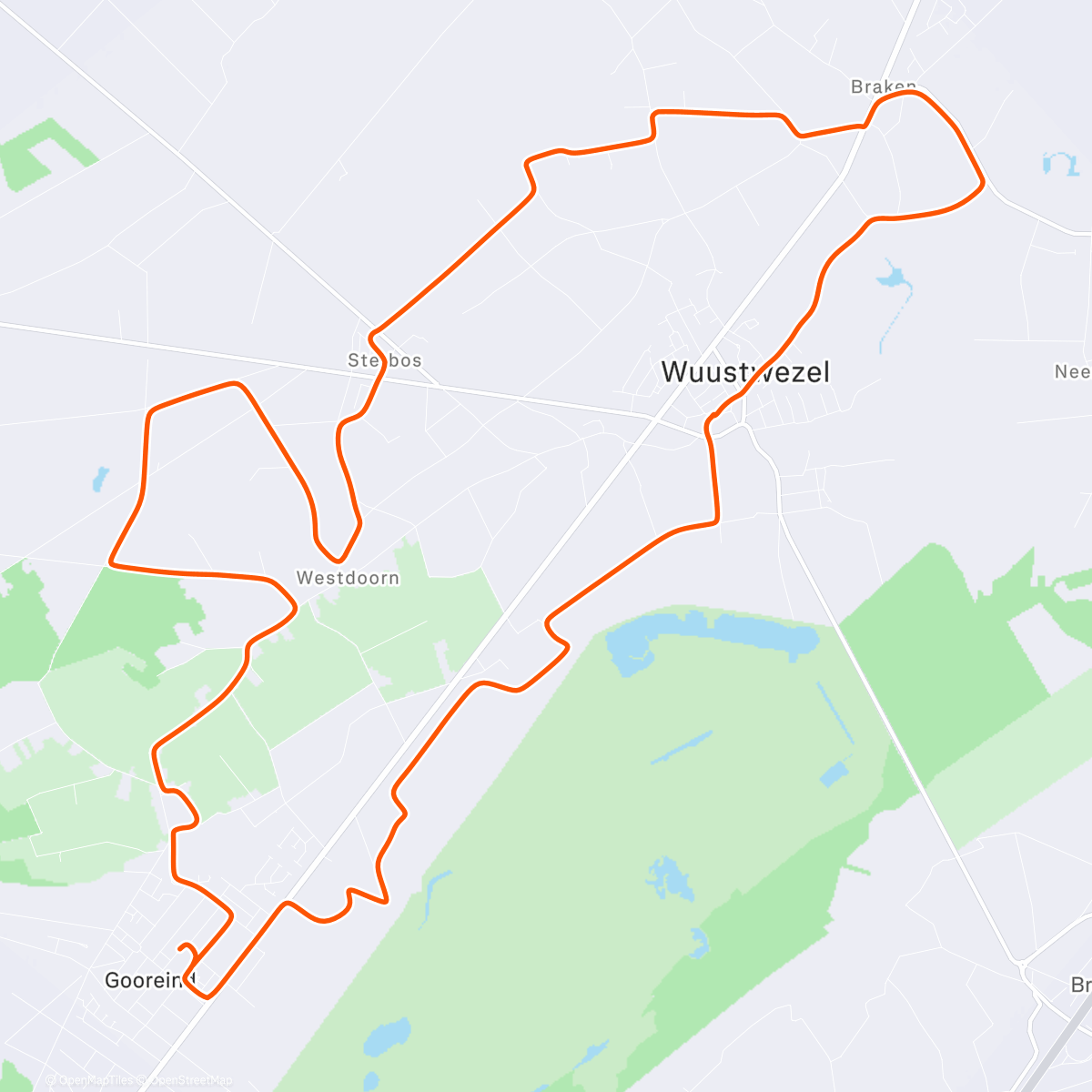 Map of the activity, Laatste fietsrit van 2025.