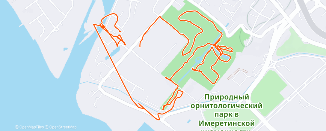 Map of the activity, Полуденная ходьба