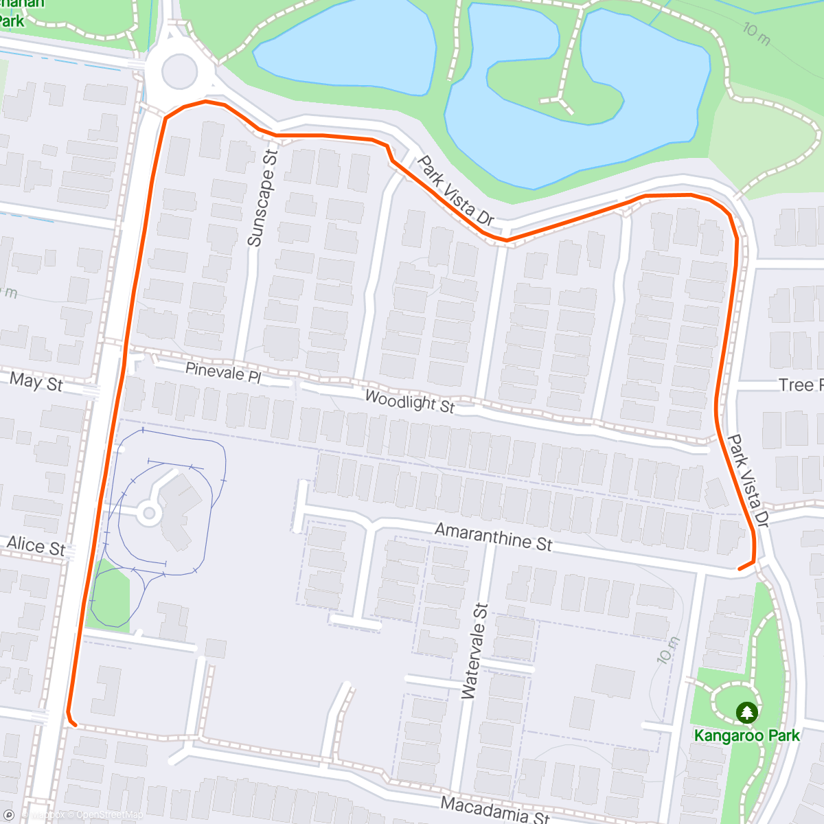 Map of the activity, Afternoon Walkies.