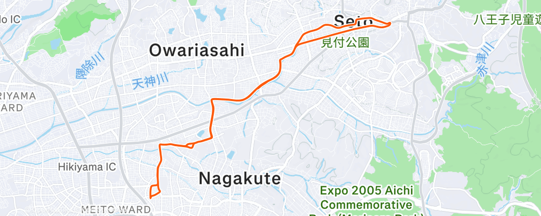Map of the activity, 朝のライド