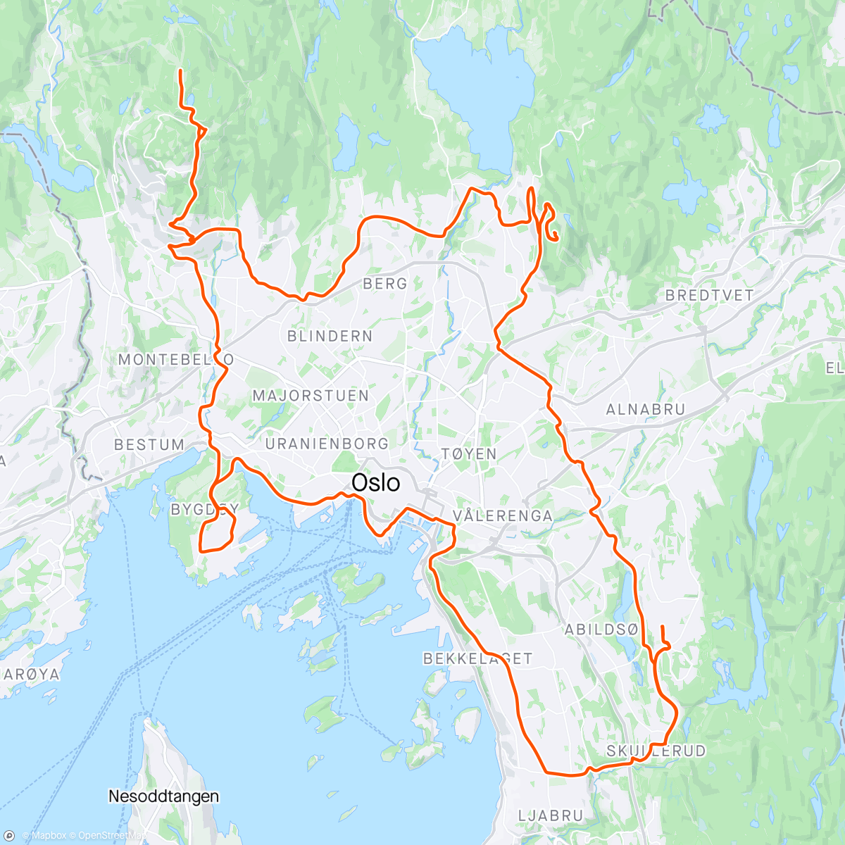 Mapa da atividade, Oslo Panorama Frøy G3