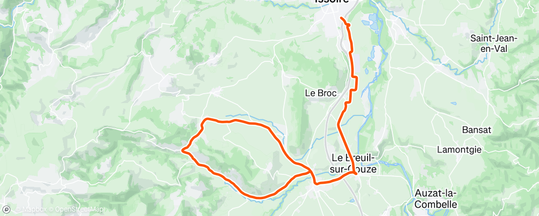 Map of the activity, Road and rain