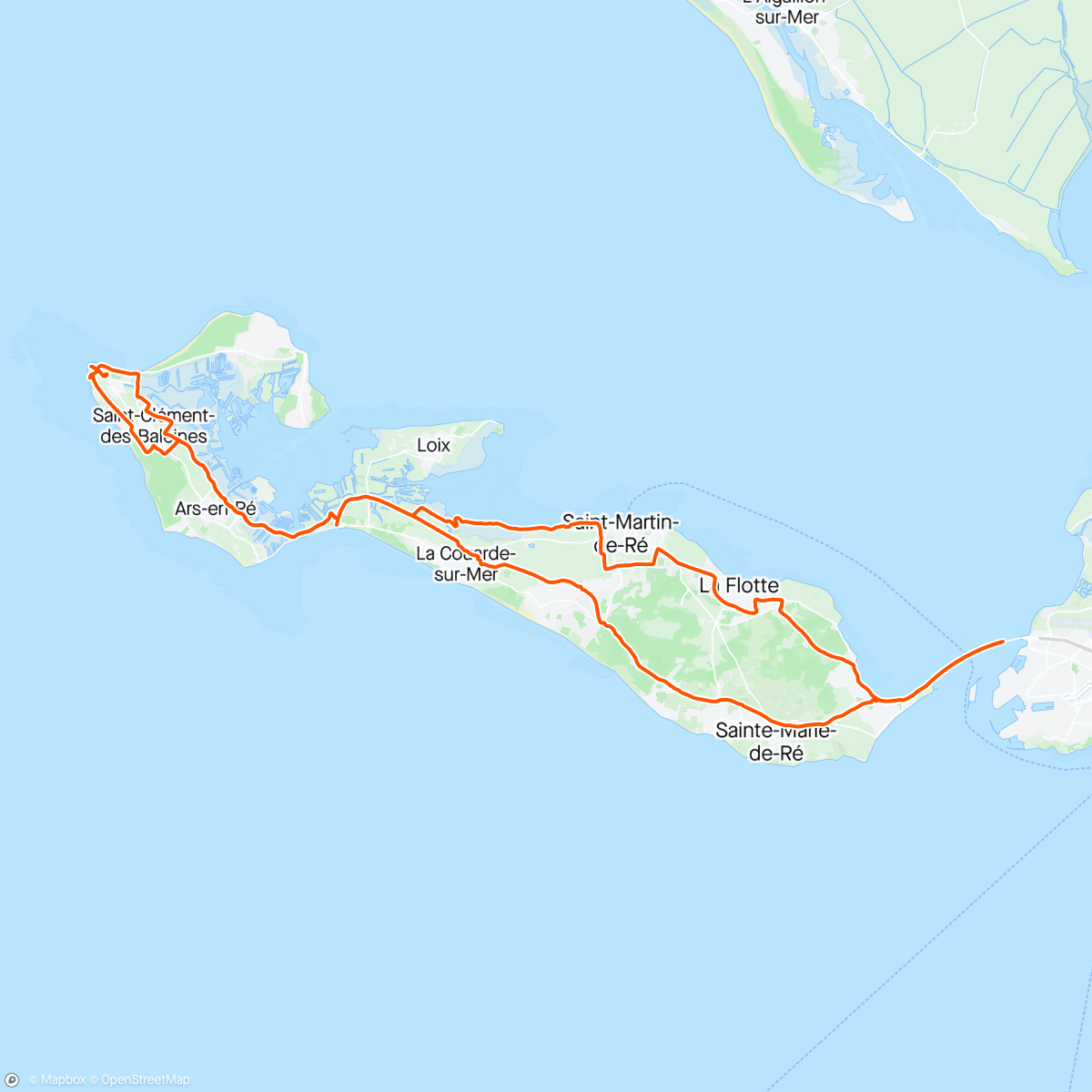 Map of the activity, Balade sur l’île de Ré avec les adhérents MEDEF