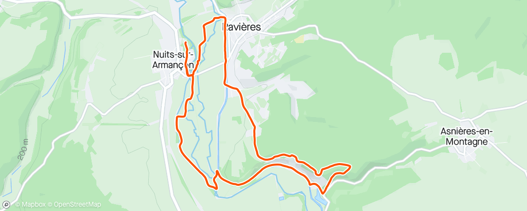 Map of the activity, Trail dans l'après-midi