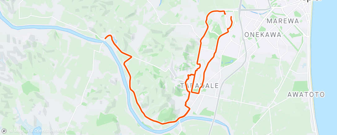 Map of the activity, Sunday morning  ride on road bike