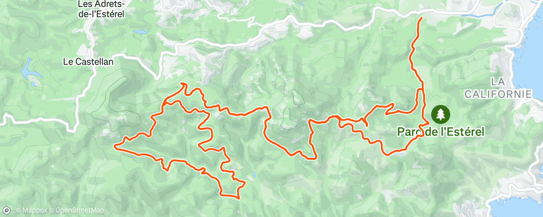 Карта физической активности (Sortie VTT le matin)