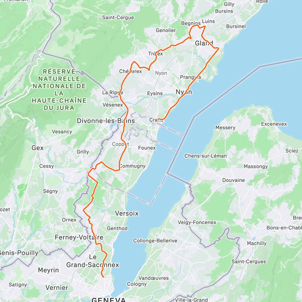 「Sortie vélo dans l'après-midi」活動的地圖