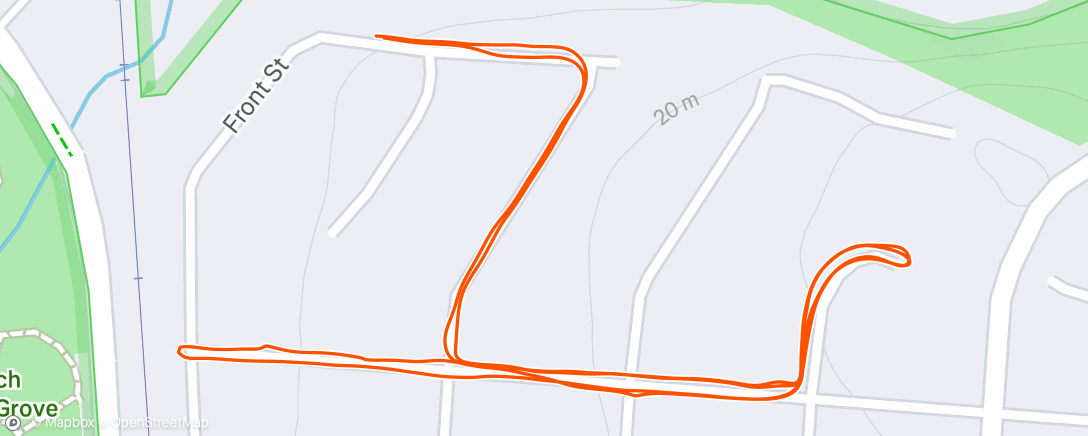 Map of the activity, Afternoon Run