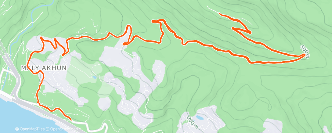 Map of the activity, Трейлраннинг (день)