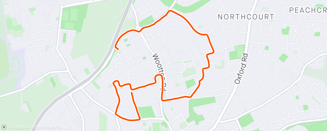 Map of the activity, Easy 5k run