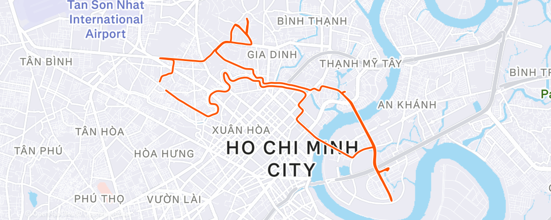 Map of the activity, Morning Ride