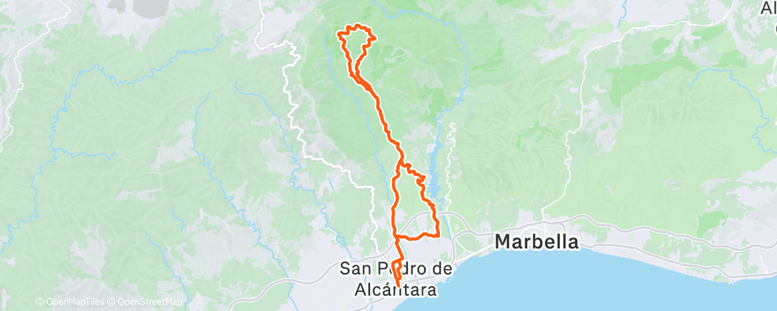 Map of the activity, Bicicleta de montaña matutina