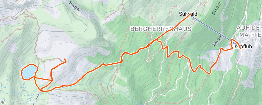 Map of the activity, Mittagslauf