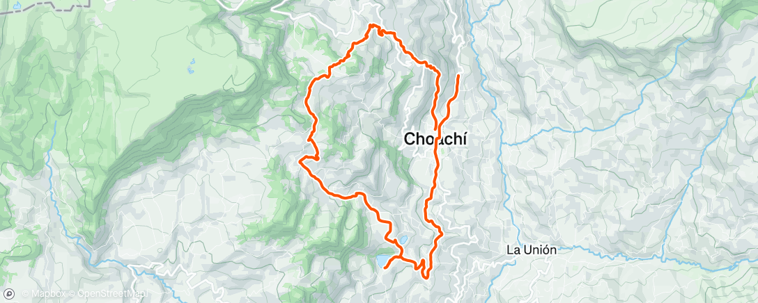 Map of the activity, Termales-Laguna-Bobadillas-Villa Nueva-El Arrayán-Choachí