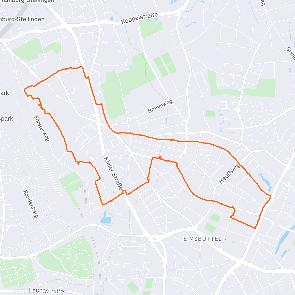 Map of the activity, Neighborhood walk🚶🏻‍♂️w/🍯 during a blackout 🪫