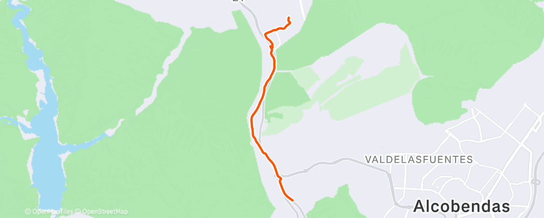 Map of the activity, Evening Ride