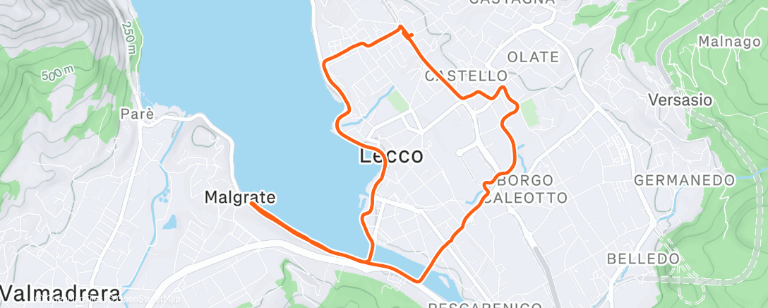 Карта физической активности (Corsa mattutina)