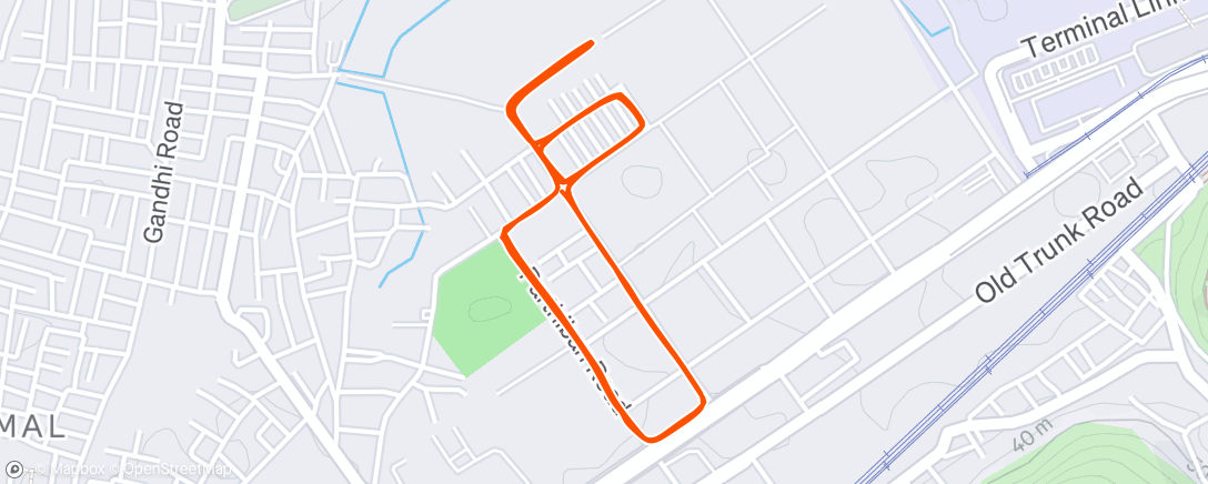Map of the activity, Morning Run