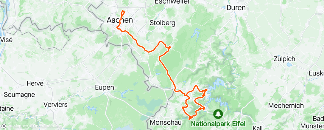Map of the activity, 3Rides - Sprintvorbereitung mit 115 km Anlauf