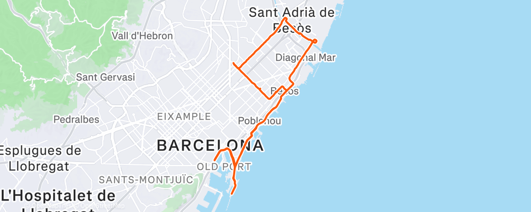 Map of the activity, Lunch Run