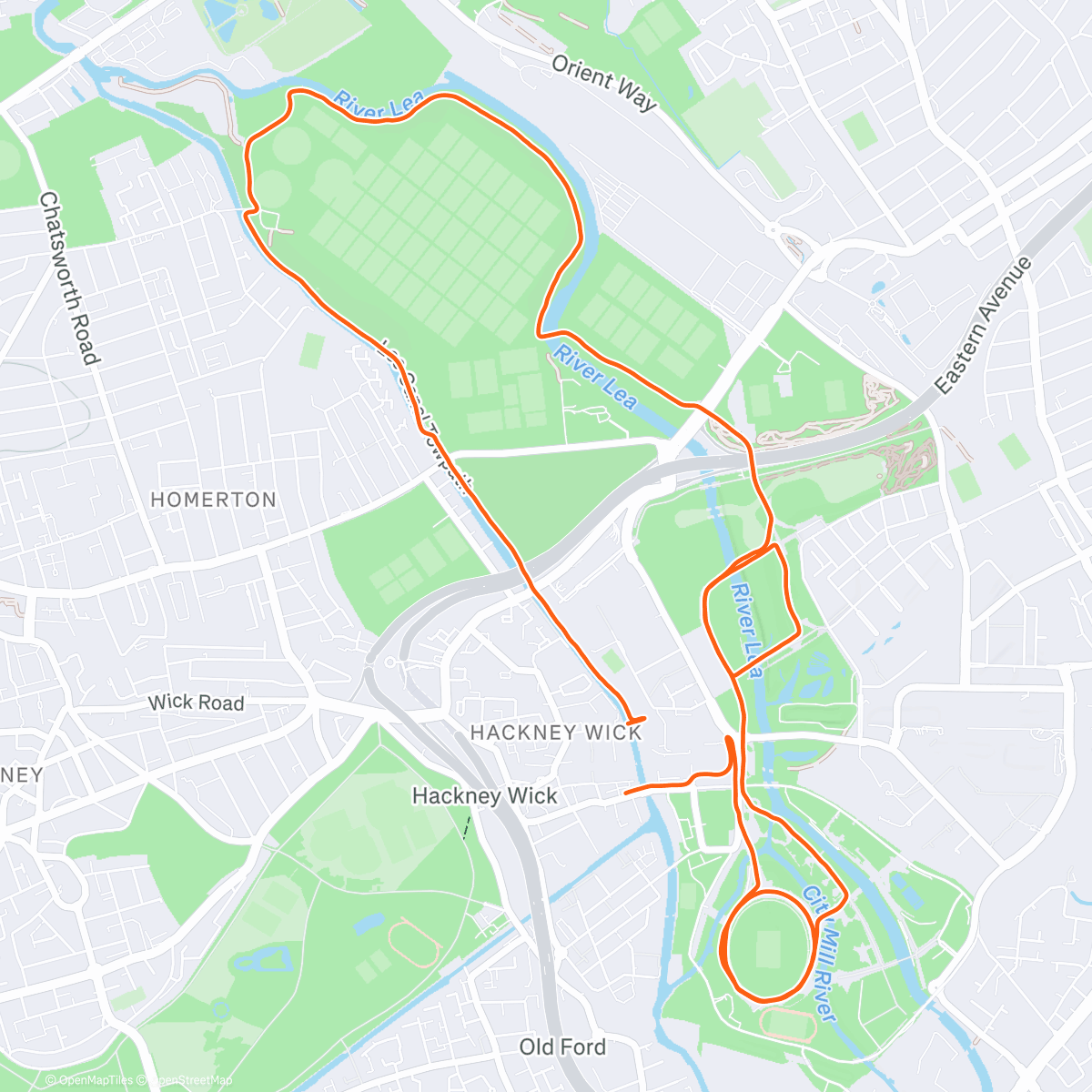 Mappa dell'attività Late one trying to make the most of the hour I had.